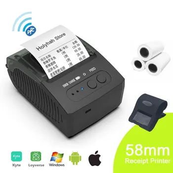 Новый Высококачественный 58-миллиметровый мини-беспроводной Bluetooth чековый принтер для мобильного телефона Android POS Карманный банкнотопроизводитель Impresora