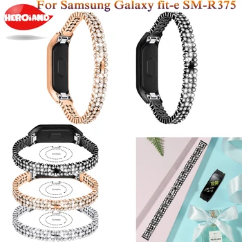 Новый Модный Стальной Ремешок для Часов со Стразами и Блестящим Браслетом Для Samsung Galaxy Fit-e SM-R375 classic Smart New Watch Band