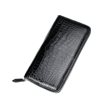 Новый Мужской модный кошелек из натуральной кожи средней длины, деловой кошелек на молнии с несколькими картами, Высококачественная сумка-клатч для отдыха