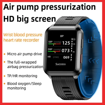 Новый Умный Воздушный насос, Часы для измерения артериального давления, Медицинский Датчик кислорода в крови, Температура тела, пульсометр, Монитор сна, Умные Часы для пожилых Людей