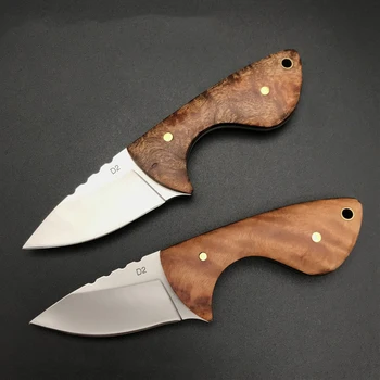 Нож Sharp D2 Full Tang Нож с фиксированным лезвием Портативная деревянная ручка Ножи для выживания на открытом воздухе Инструмент Кемпинг Тактический Охотничий EDC