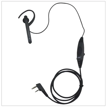 Однопроводная Ушная вешалка G-Loop Boom Mic Ear Bar Mic PTT Гарнитура с 2-контактным K-разъемом для Kenwood Baofeng UV-5R, Wouxun KG-UVD1P, TYT MD-390