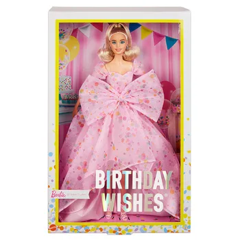 Оригинальная кукла Barbie Signature Birthday Wishes (блондинка 11,5 дюймов) В розовом тюлевом платье, туфлях, игрушке для девочек, праздничном подарке