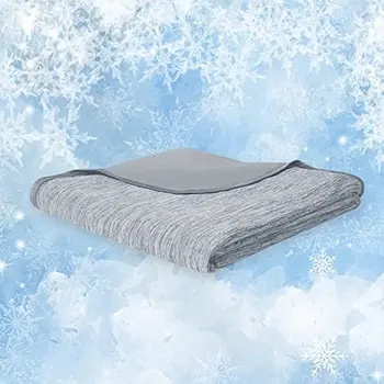 Охлаждающее одеяло для горячих спящих, двойной Размер, прохладное летнее Легкое постельное белье с двусторонним холодным эффектом серого цвета 200x230 см