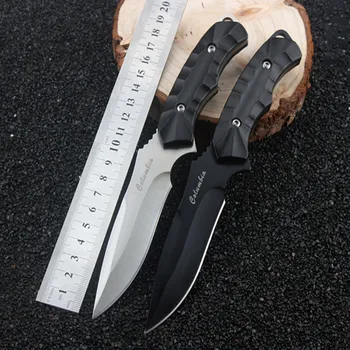 Охотничьи Ножи 55HRC, Нож с фиксированным лезвием, Нож для выживания С ножнами, Отличный инструмент для кемпинга, активного отдыха, EDC, Тактический нож HMH7
