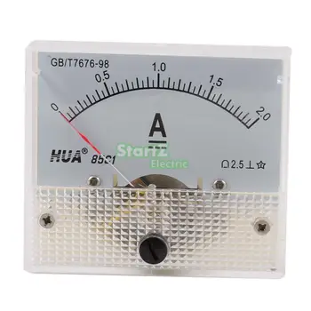 Панель аналогового измерителя постоянного тока 2A амперметр тока 85C1 0-2A калибр