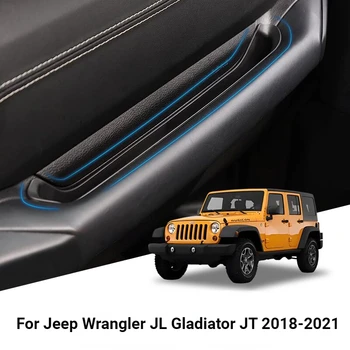 Пассажирский Поручень Лоток Для Хранения Внутренней Двери Автомобиля Ящик Для Хранения С Противоскользящим Ковриком для Jeep Wrangler JL Gladiator JT 2018-2021