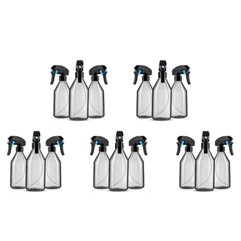 Пластиковые Бутылки-распылители Для чистящих средств, 10 унций, Многоразовый пустой контейнер с прочным черным распылителем, 15 упаковок
