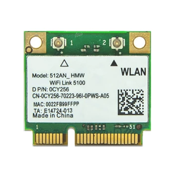 Половинный размер Mini PCI-E Card Двухдиапазонный WiFi Разъем 5100AGN 512AN HMW 300 Мбит/с Mini PCI-E Wifi Card Сетевой адаптер P9JB