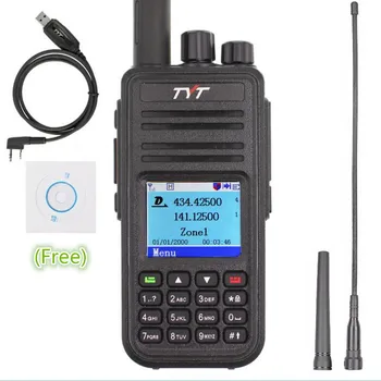 Портативная рация TYT MD-380 DMR Digital VHF UHF long range Двухстороннее радио 5 Вт Трансивер MD 380 Ham Radio Amador + Программный кабель