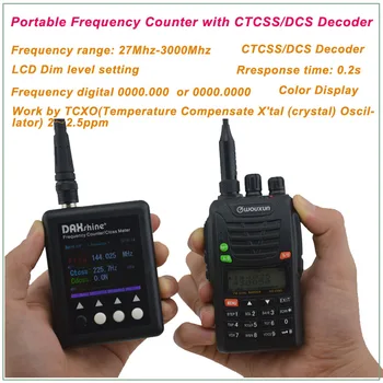 Портативный измеритель частоты SF401 Plus 27 МГц-3 ГГц DAXSHINE Портативный частотомер с декодером CTCSS/DCS