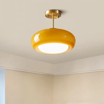 Потолочный светильник Bauhaus Egg Tart Средний Простой Потолочный светильник для столовой, гостиной, спальни, кабинета, Украшения дома, осветительные лампы
