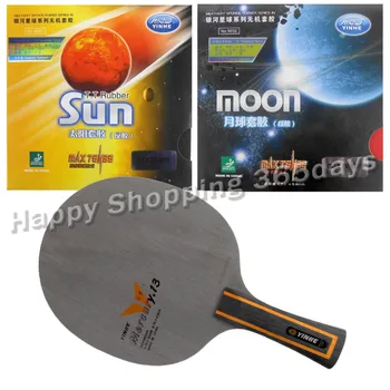 Профессиональная комбинированная ракетка для настольного тенниса и пинг-понга Galaxy YINHE Mercury.13 Y-13 с Солнцем и Луной, заводская настройка, длинная рука для рукопожатия