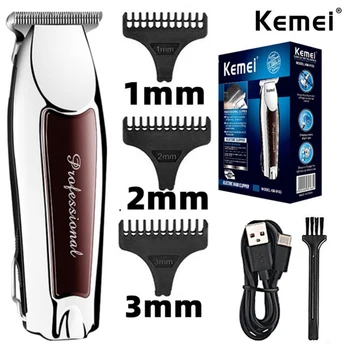Профессиональная машинка для стрижки волос Kemei, триммер для мужчин, перезаряжаемая стрижка, беспроводная машинка для стрижки волос, Электробритва, Парикмахерская для бороды