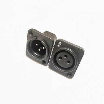 Разъем NCHTEK XLR 3-полюсный /3-контактный Для крепления на панели с разъемом для мужчин и женщин, Аудиоадаптер на шасси /1 пара (2шт)