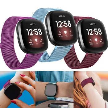 Ремешок для часов Fitbit Versa 3, сменный браслет для умных часов, браслет из нержавеющей стали, аксессуар для умных часов Fitbit Sense