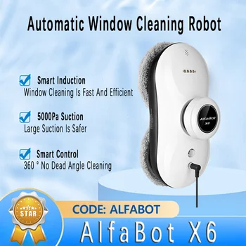 Робот-мойщик окон AlfaBot, электрический робот-стеклоочиститель с высоким всасыванием, робот-пылесос с дистанционным управлением, защита от падения