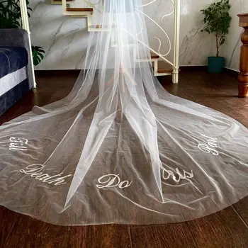 Свадебные вуали YF Свадебная фата на заказ с надписями Высококачественная индивидуальная настройка вуали