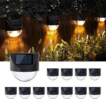 Светодиодный настенный светильник на солнечной энергии, уличный водонепроницаемый светильник для сада, двора, лестницы, ограждения, солнечные палубные светильники, декор, прожектор