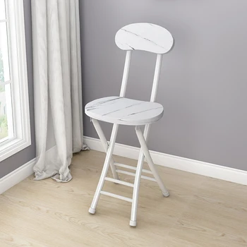Скандинавский Современный Металлический стул Складной Черный Для мероприятий, Удобный стул С высокой спинкой, Кухонные принадлежности в минималистичном стиле