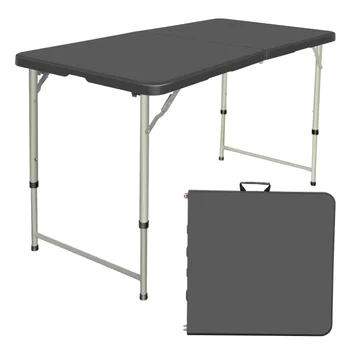 Складной стол SUGIFT 4 Фута, черный Складной карточный столик, туристическое снаряжение, стол, уличная мебель