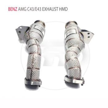Сливная труба выпускного коллектора HMD для Benz AMG C43 E43 E400 GLC43 Автомобильные Аксессуары С Коллектором Каталитического нейтрализатора Без Трубы Cat