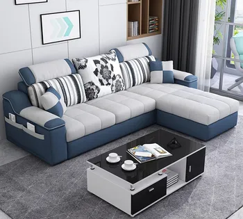 Современные угловые кровати, Секционный L-образный диван, Мебель для гостиной, диваны