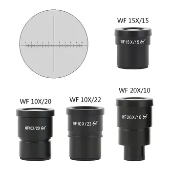 Стереомикроскоп WF10X, WF15X, WF20X, Визирный Широкоугольный Окуляр для Измерения Масштаба поля 30 мм Для Бинокулярного Тринокуляра