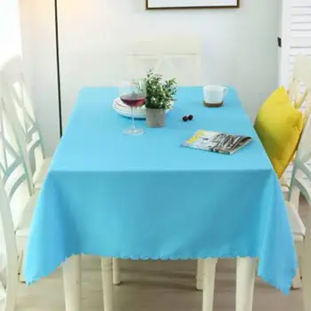 Столешница для вечеринки, Однотонное покрытие стола, Скатерть из натуральной ткани для кухни, столовой