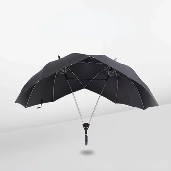 Супер крутой двойной зонт для пары, двойной верх, двойной полюс, соединенный японский и корейский модный солнечный зонт