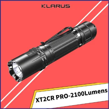 Тактический фонарь Klarus XT2CR PRO 2100 Люмен с возможностью ежедневной замены по USB, сильный свет, 6 режимов освещения с батареей 18650