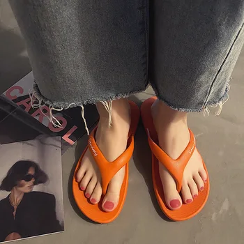 Тапочки в елочку, женская корейская версия, пляжная обувь из ЭВА с зажимом, повседневные тапочки