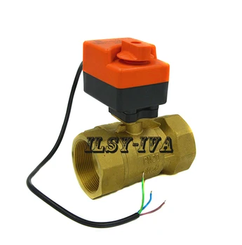 Тип переключателя AC24V/AC220V 2way Электрический шаровой кран, DN40/DN50 с ручным управлением, может открываться под любым углом