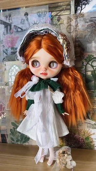 (Только один комплект) Одежда для куклы Dula Платье с белой юбкой Blythe Qbaby ob24 ob22 Azone Licca ICY JerryB 1/6 Аксессуары для куклы Bjd