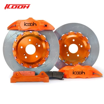 Тормозные комплекты ICOOH Orange, высокопроизводительный большой суппорт с дисковыми тормозными колодками 17-20 дюймов на колесах для Nissan Titan 2018 года выпуска