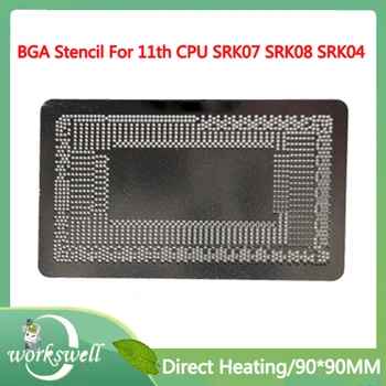 Трафарет процессора BGA Для процессора 11-го поколения SRK01 SRK02 SRK05 SRK07 SRK08 SRK04 SRKO2 SRKO5 IC-чип Для Посадки Шариковой стальной Сетки Ремонт