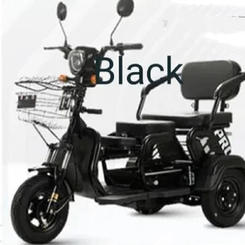 Трехколесный Электрический трехколесный велосипед мощностью 600 Вт для пожилых людей с литиевой батареей для 3 человек