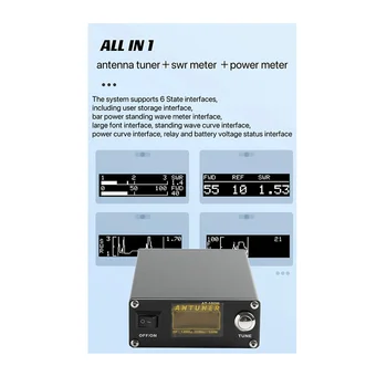 Универсальный 1,8 МГц-30 МГц ATU-100 ATU-100M 100 Вт Антенна QRP с Автоматическим Тюнером + измеритель КСВ 2 в 1 для КВ-радио USDX G1M FT-818 817