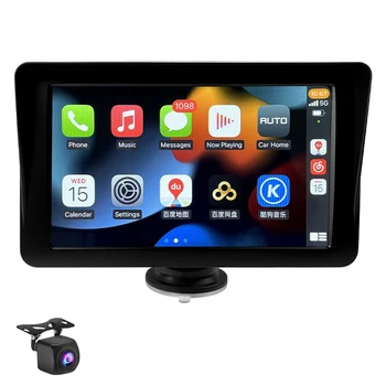 Универсальный 7-дюймовый автомобильный Радиоприемник, Мультимедийный Видеоплеер, Беспроводной планшет Carplay Android с сенсорным экраном Bluetooth MP5 B