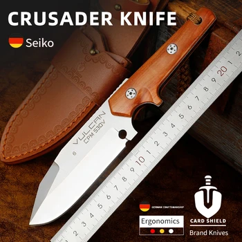 Фиксированный нож для кемпинга, охотничий нож, ручка из сандалового дерева, лезвие CPM530V, тактический нож, инструмент для выживания в дикой природе, EDC, уличный нож