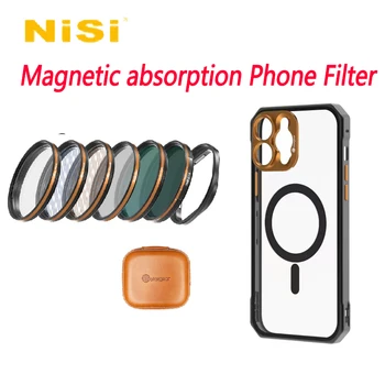 Фильтр для телефона с магнитным поглощением Fotorgear для iPhone 14/Pro/Max/Plus Case ND/CPL/Blue/Gold Streak/Black Mist/Star Flare filter