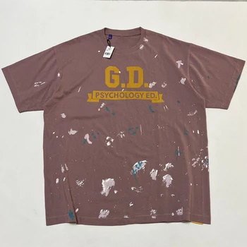 Футболка высшего качества GD 9.0 PSYCHOLOGY ED S/S, мужская женская футболка оверсайз, винтажная футболка с граффити, мужская