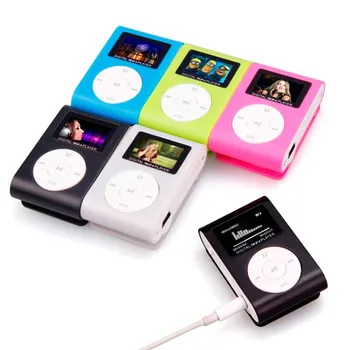 Цвета Hi-Fi Mini USB Клип MP3-плеер ЖК-экран Поддержка 32 ГБ Micro SD TF Карты CardSlick Стильный Дизайн Спортивный Компактный Горячий # BL5