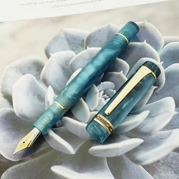 Целлулоидная Авторучка Kaigelu 316A, Красивые Синие Узоры, Иридиевая Ручка EF/F/M С Чернилами Для Письма, Офисная Подарочная ручка для бизнес-школы