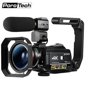 цифровая камера с 3,1-дюймовым экраном, профессиональная запись ночного видения, используемая в качестве видеокамеры для ПК, видеокамера Ultra HD 4K с защитой от встряхивания