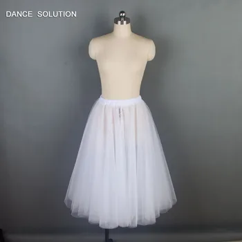 Четырехслойная юбка-полукруг из тюля, Балетные романтические пачки для взрослых и детей, танцевальные костюмы для балерин, Тренировочная танцевальная одежда 19025