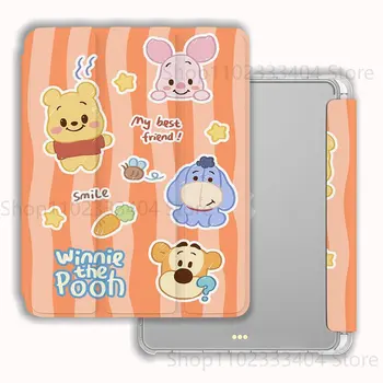 Чехол для планшета Disney Winnie Buzz Lightyear Woody Lotso для iPad Air1 2 3 Mini 4 5 iPad Pro 2022 12,9 дюйма, трехстворчатый Защитный чехол