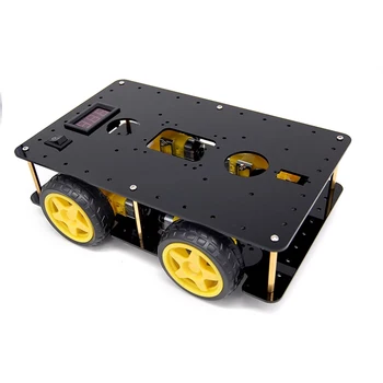 шасси с 4wd, умный робот, отслеживающий движение автомобиля и избегающий препятствий, шасси-тележка для робота с кодовой табличкой для измерения скорости
