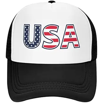 Шляпа Дальнобойщика США с Регулируемой Сеткой Сзади Забавный подарок Бейсбольная кепка Snapback для мужчин Женщин Four Seasons Daily Хлопок Полиэстер