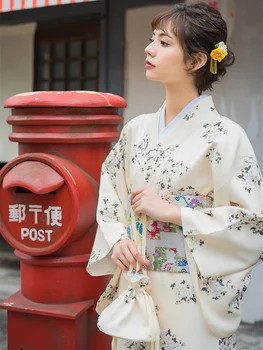 Японское традиционное платье-кимоно, Восточная Элегантная Женская Юката, Новогоднее праздничное Кимоно Obi, Винтажные костюмы для косплея